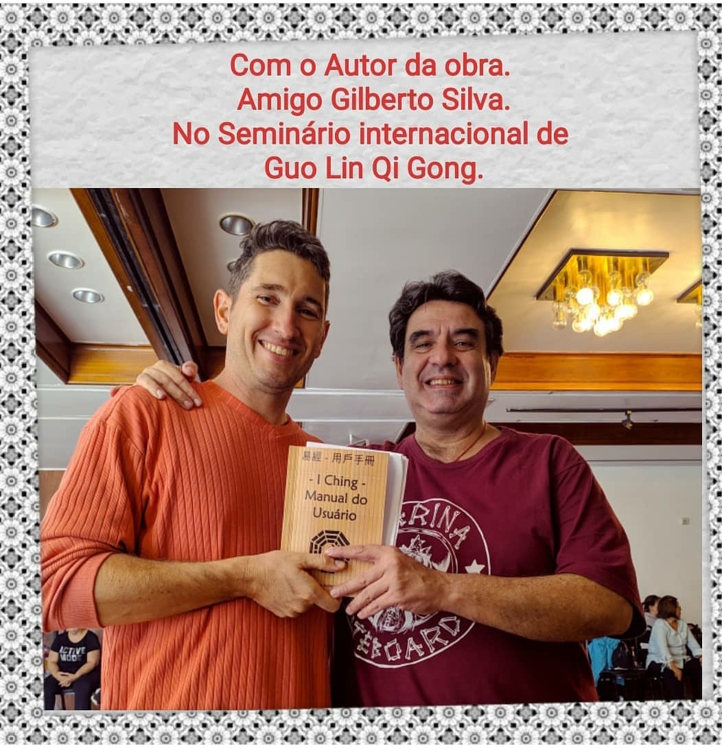 Marcos Martini com um professor durante seminário internacional de Guo Lin Qi Gong